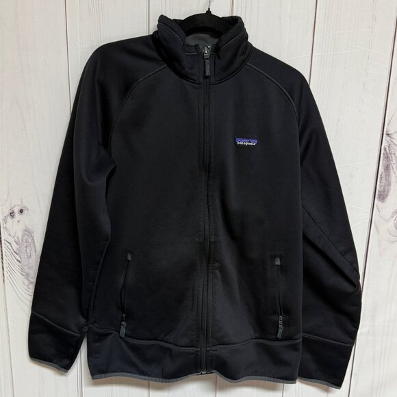 Patagonia Men’s Tech Fleece Jacket Black Large EUC Full Zip Style 26155 - Picture 1 of 9